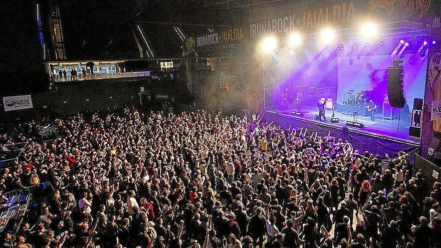 Un concierto del Iruña Rock en el Navarra Arena.