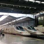 Trenes AVE en la estación de Málaga.