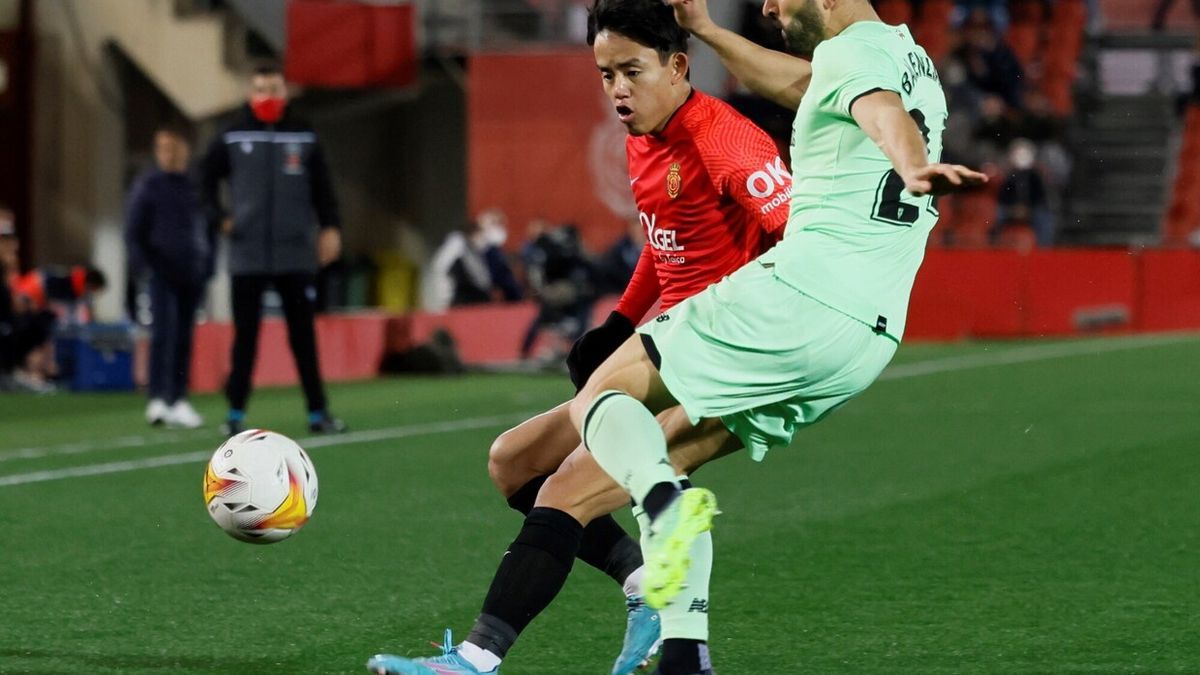 Kubo, durante un partido entre el Mallorca y el Athletic.