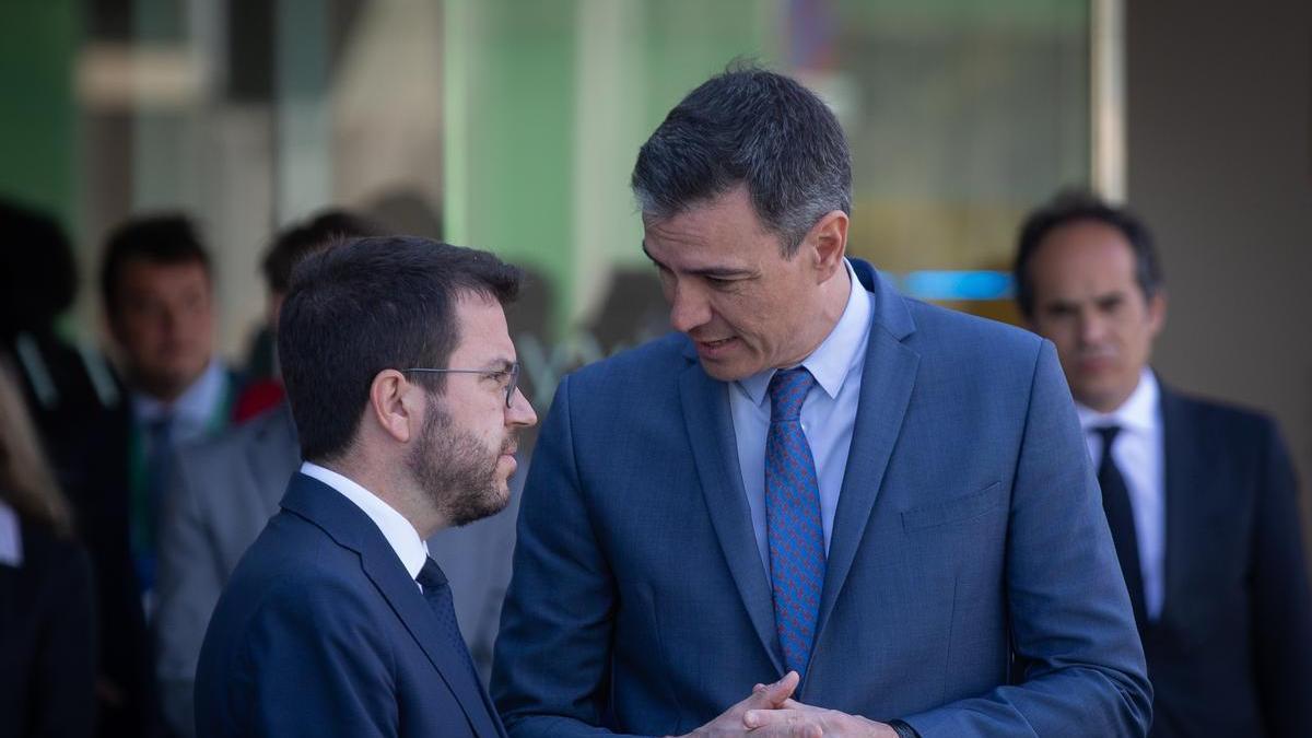 Pedro Sánchez y Pare Aragonès en una imagen de archivo.