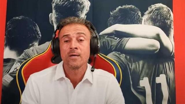Luis Enrique durante su último Twitch Luis Enrique durante su último Twitch