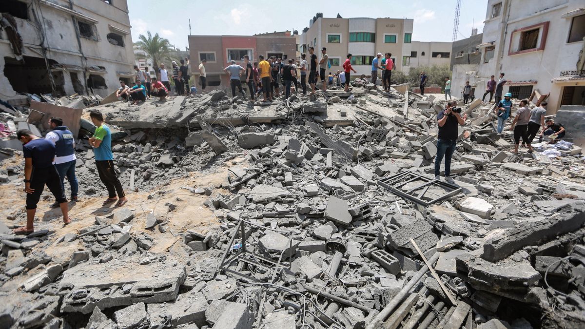 Destrucción en la Franja de Gaza tras los bombardeos y la escalada bélica.
