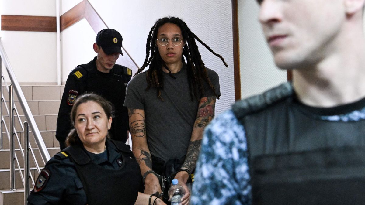 Brittney Griner, ante el Tribunal de Jimki el pasado lunes.