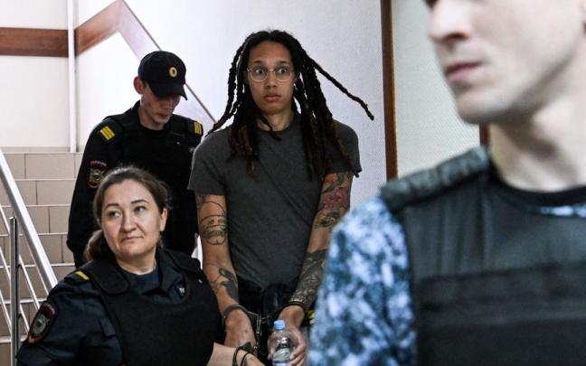 Brittney Griner, ante el Tribunal de Jimki el pasado lunes.
