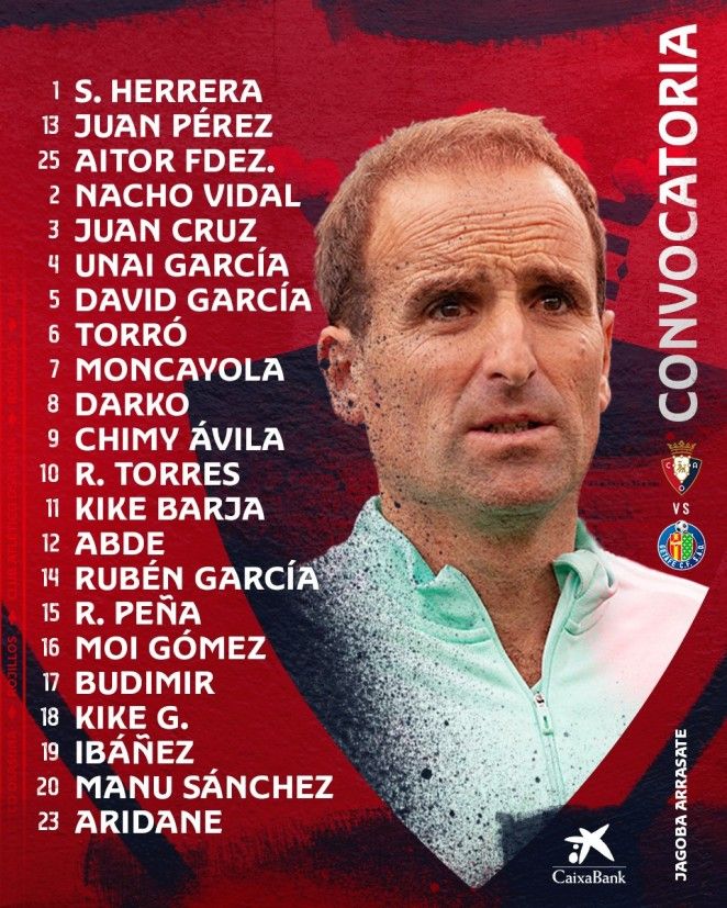 imagen de la convocatoria de Osasuna