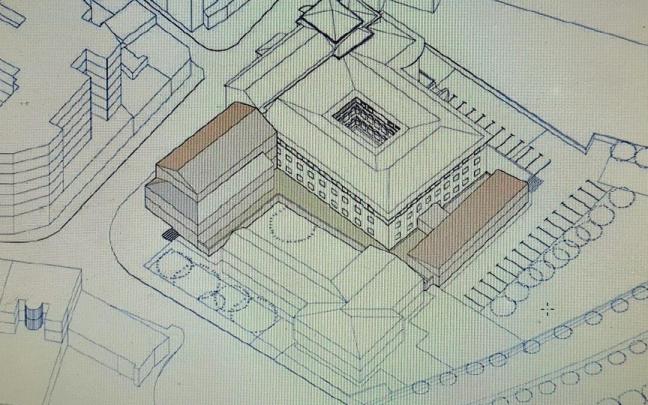 Recreaci&oacute;n de c&oacute;mo quedar&aacute;n los nuevos edificios visto desde la calle D&iacute;az Bravo