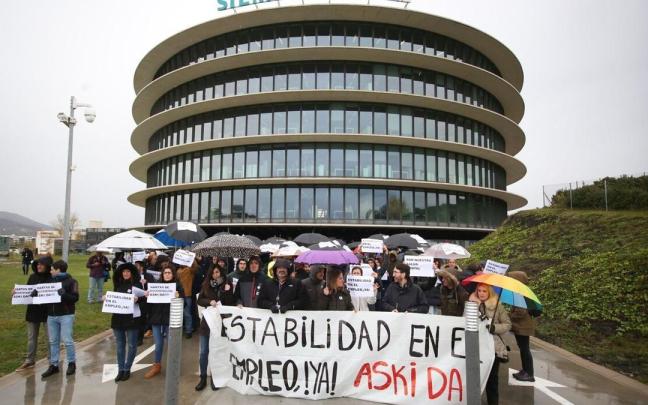 Protesta de trabajadores de Siemens Gamesa, que prepara despidos