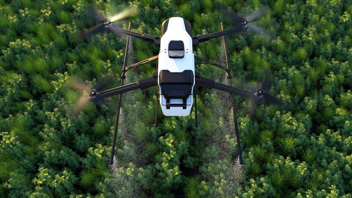 Fertilzar campos con drones permite hacerlo a bajo coste y con mayor precisión y rapidez.