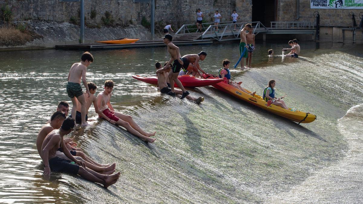 Ola de calor en Pamplona.