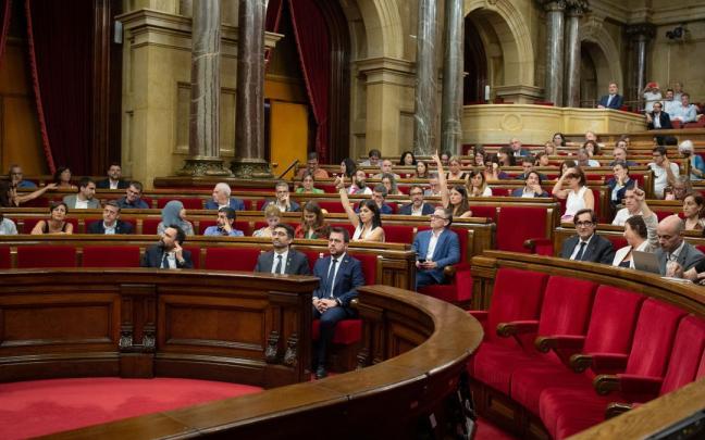 Imagen del pleno del Parlament de Cataluña. Imagen del pleno del Parlament de Cataluña.