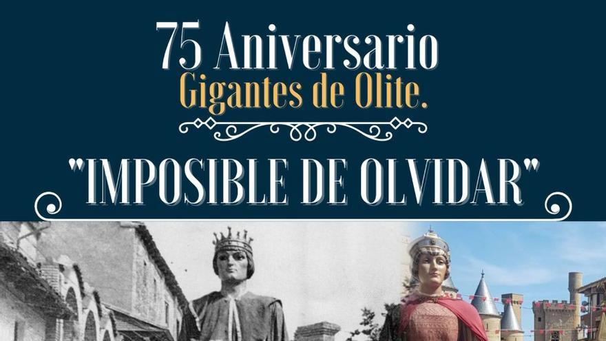 Cartel del espectáculo 'Imposible de olvidar' de la Comparsa de Gigantes y Cabezudos de Olite-Erriberri.