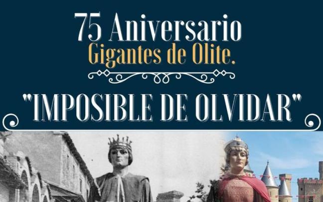 Cartel del espectáculo 'Imposible de olvidar' de la Comparsa de Gigantes y Cabezudos de Olite-Erriberri. Cartel del espectáculo 'Imposible de olvidar' de la Comparsa de Gigantes y Cabezudos de Olite-Erriberri.