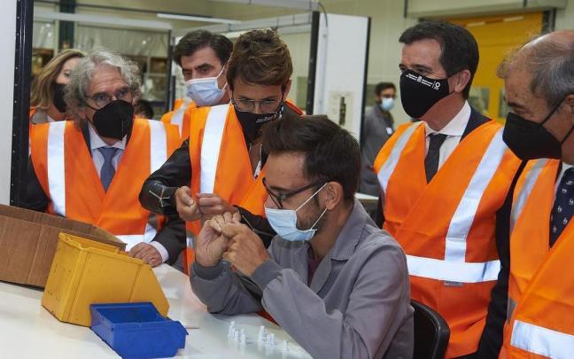 Chivite visitando las instalaciones de Tasubinsa