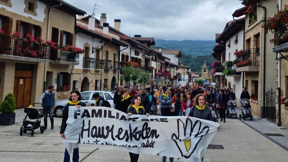 La manifestación recorrió el domingo las principales calles de Arbizu.