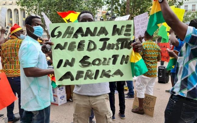 Manifestantes ghaneses Manifestantes ghaneses