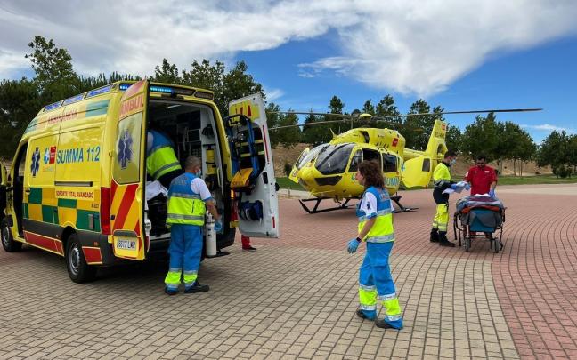 Efectivos de Emergencias 112 Comunidad de Madrid en un suceso en Parla. Efectivos de Emergencias 112 Comunidad de Madrid en un suceso en Parla.