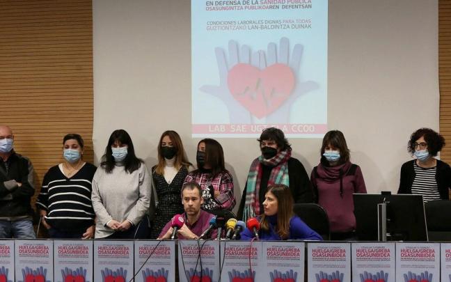 Representantes de LAB, SAE, UGT, ELA y CCOO Representantes de LAB, SAE, UGT, ELA y CCOO