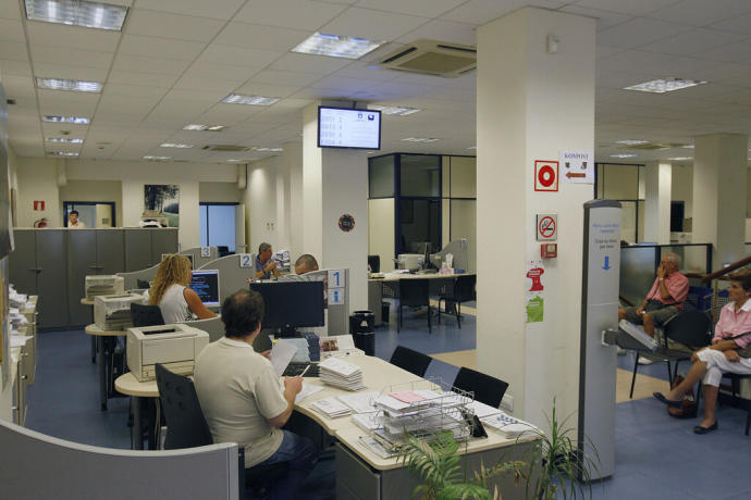 Oficina de recaudación del Ayuntamiento de Donostia.