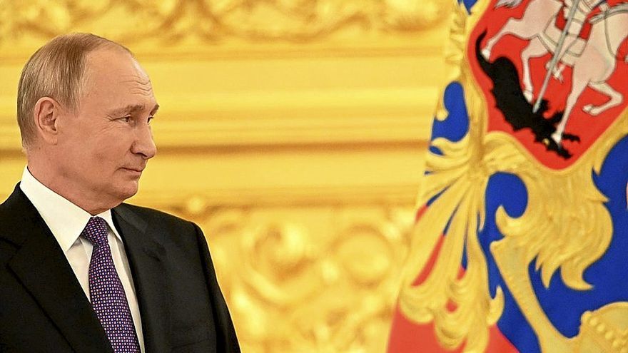 El presidente ruso, Vladímir Putin, en una ceremonia celebrada ayer en el Kremlin.
