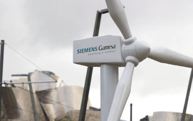 Un aerogenerador de Siemens Gamesa en Bilbao Un aerogenerador de Siemens Gamesa en Bilbao
