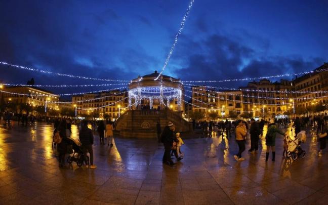 Encendido del alumbrado navideño de Pamplona