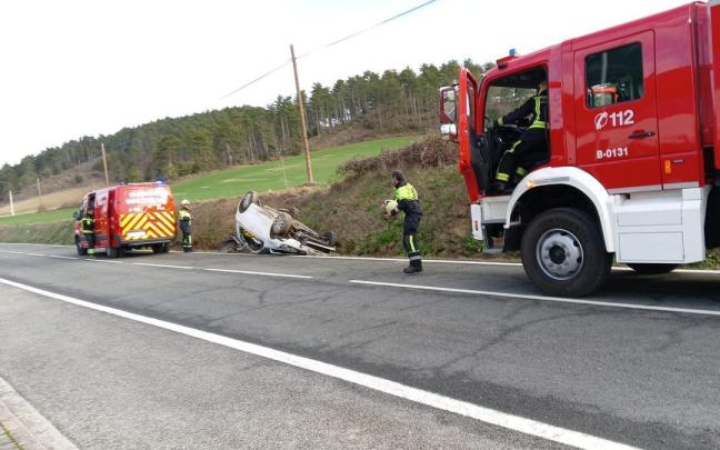 Imagen del accidente ocurrido este lunes en Berrioplano