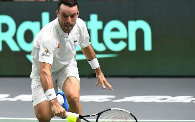 Roberto Bautista durante el partido ante Vasek Pospisil.
