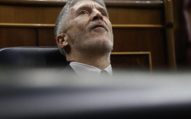 El ministro del Interior, Fernando Grande-Marlaska, durante la sesión de control al Gobierno El ministro del Interior, Fernando Grande-Marlaska, durante la sesión de control al Gobierno