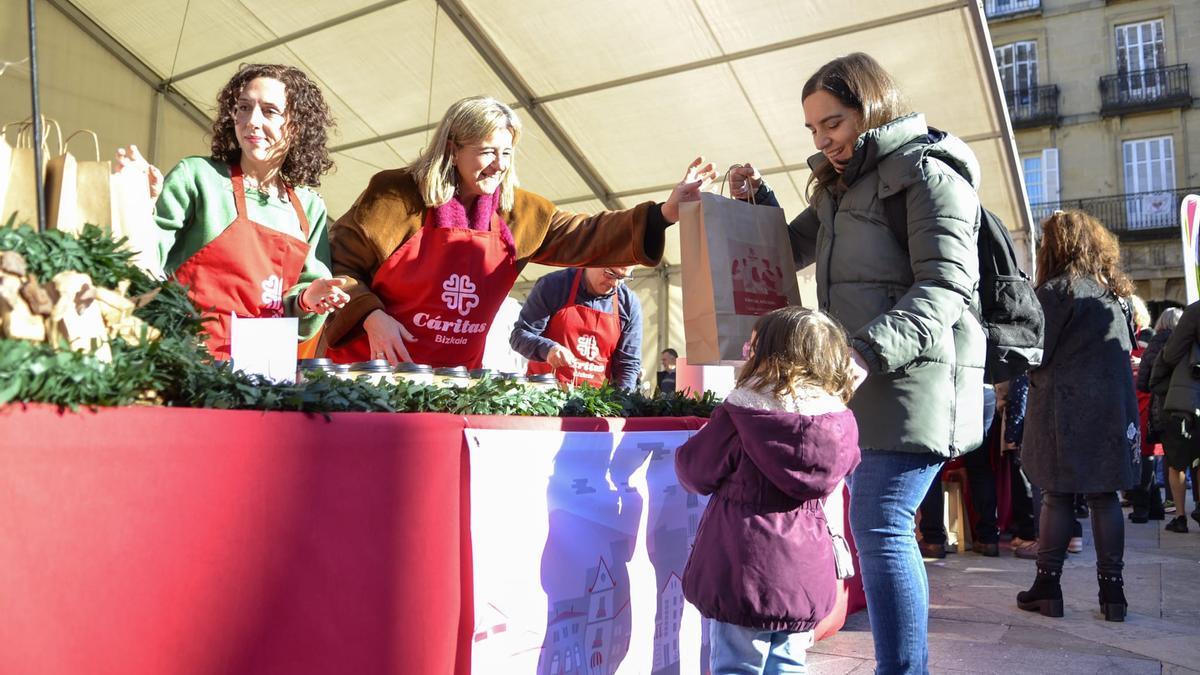 Roscón Solidario en la Plaza Nueva de Bilbao