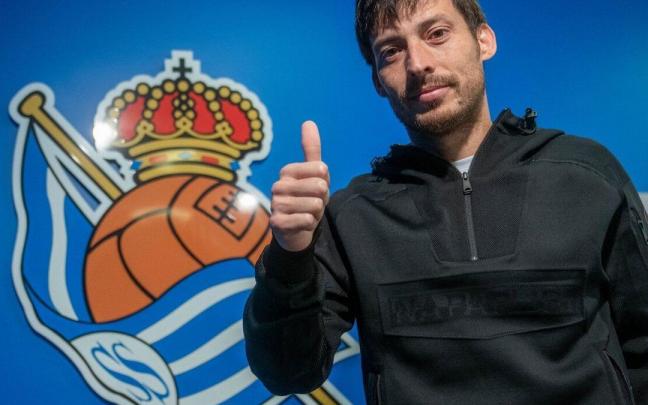 David Silva, en una comparecencia con la Real Sociedad. David Silva, en una comparecencia con la Real Sociedad.