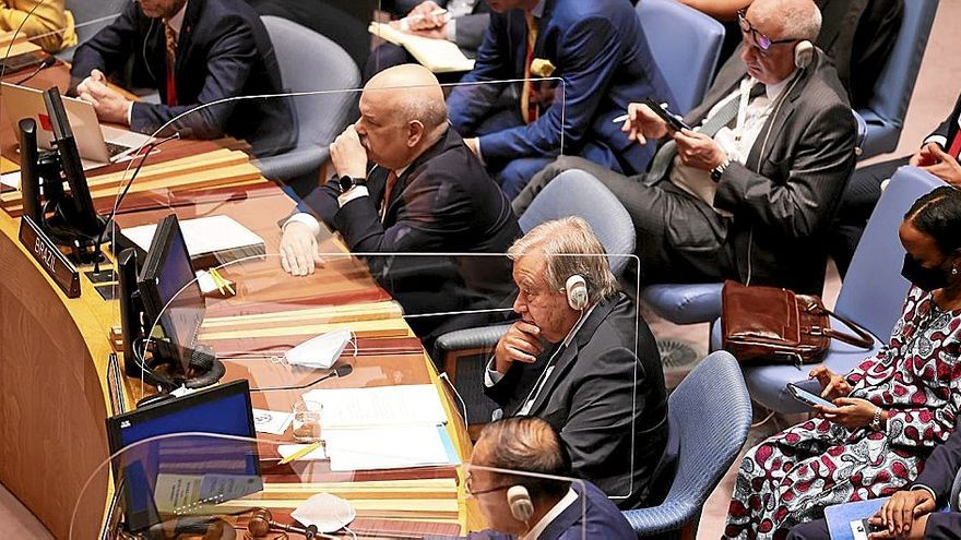 El secretario general de la ONU, António Guterres, en la conferencia sobre la proliferación nuclear.