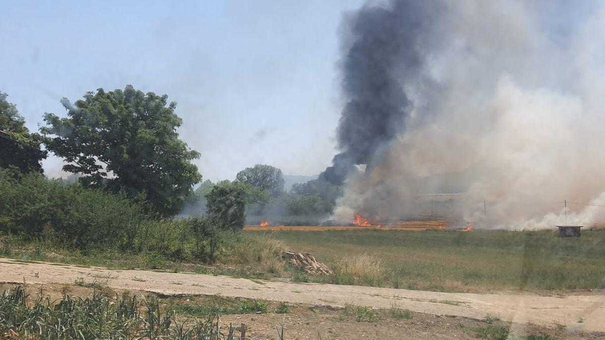 Imagen del incendio en Argandoña