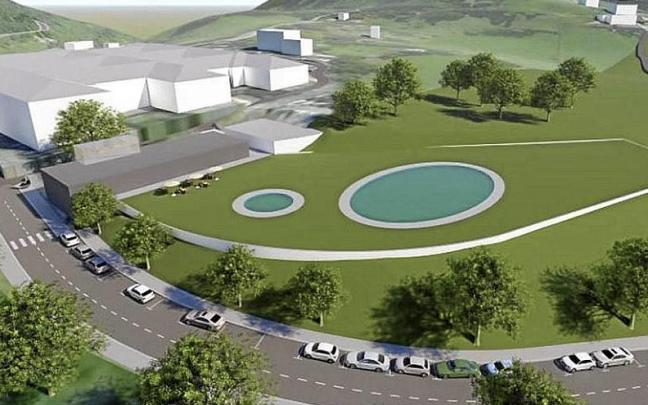 Infograf&iacute;a que muestra la alternativa para ubicar las piscinas en las proximidades del hospital. Foto: Udala