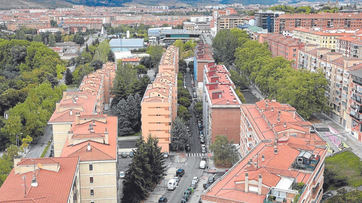 Bloques de pisos en Pamplona.