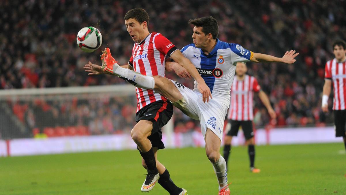 Óscar de Marcos, en el duelo Athletic-Espanyol de la Copa de la 2014-15