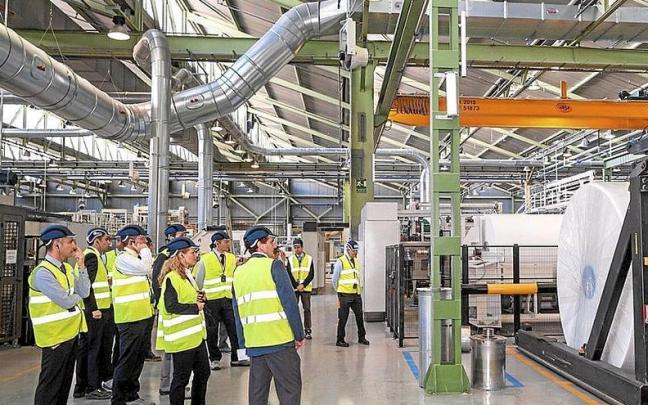La planta de Essify de Allo, en una visita a las instalaciones de producción. | FOTO: CEDIDA La planta de Essify de Allo, en una visita a las instalaciones de producción. | FOTO: CEDIDA