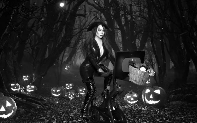 Mariah Carey, en la parte del v&iacute;deo en la que recrea la est&eacute;tica de Halloween.