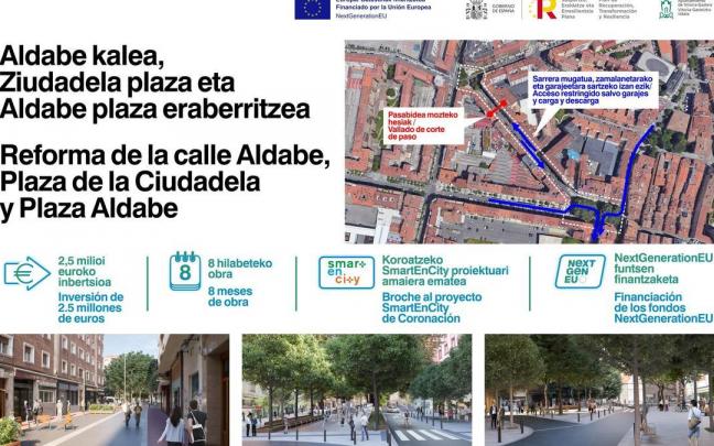 Infograf&iacute;a de las obras en Aldabe.