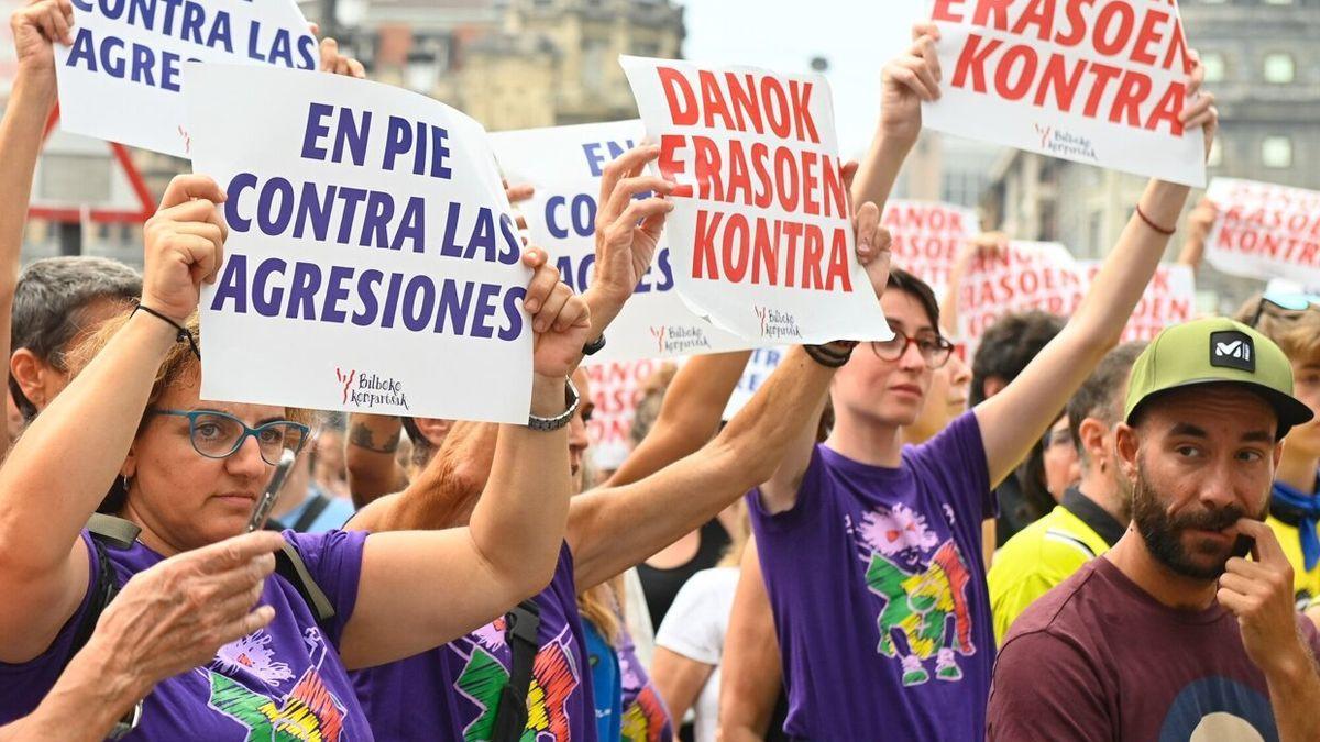 Concentración en Bilbao en contra de las agresiones sexuales