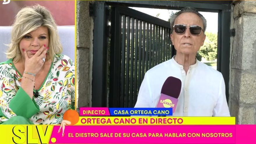 José Ortega Cano, entrando en directo en 'Sálvame', aunque sin querer hablar con Terelu Campos.