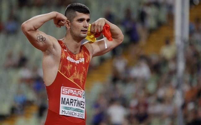 Asier Martínez Celebra su victoria en Múnich Asier Martínez Celebra su victoria en Múnich