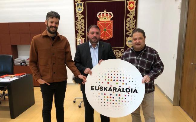Unai Hualde con Oskar Zapata e Iñaki Sagardoi