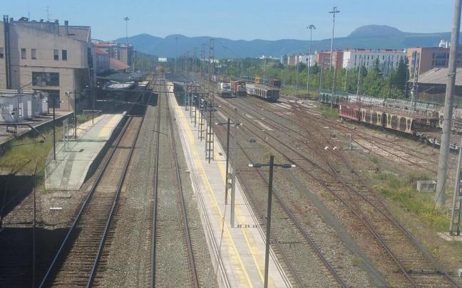 Imagen general de la estación de tren de Pamplona.
