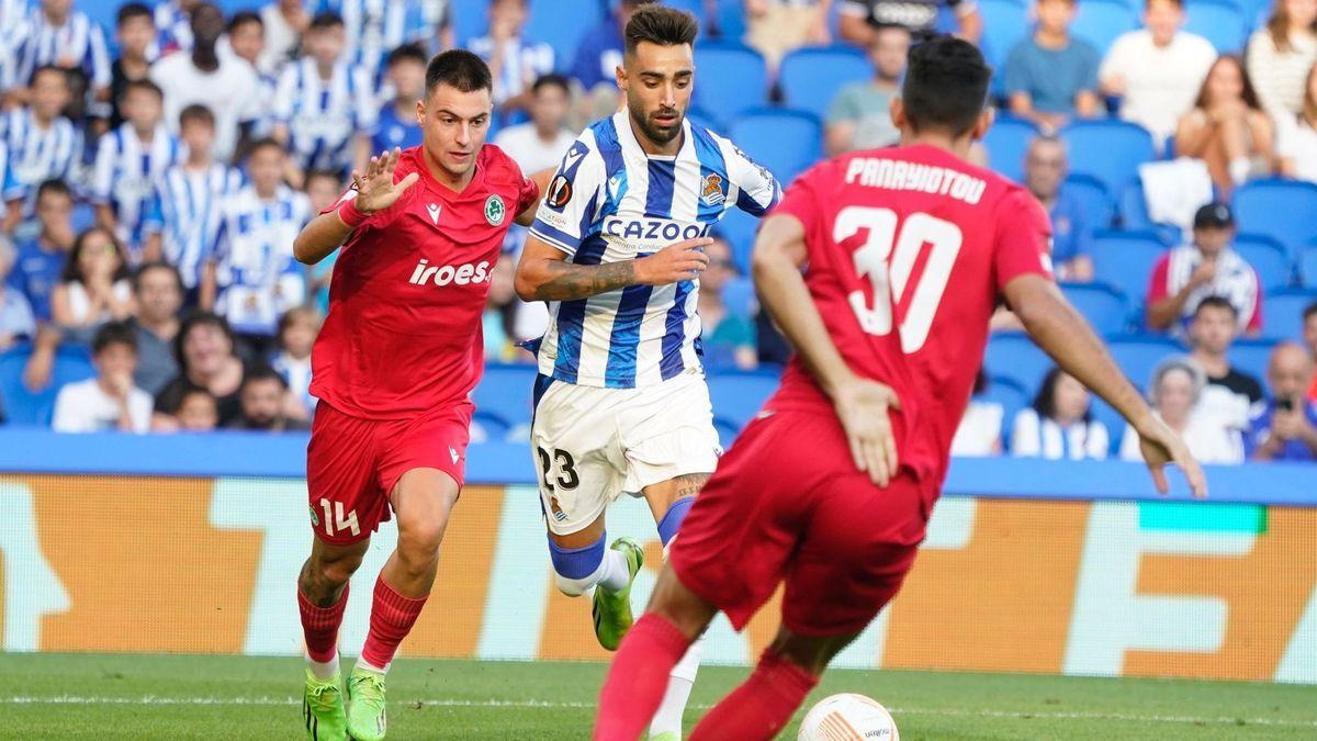 Brais Méndez durante el encuentro