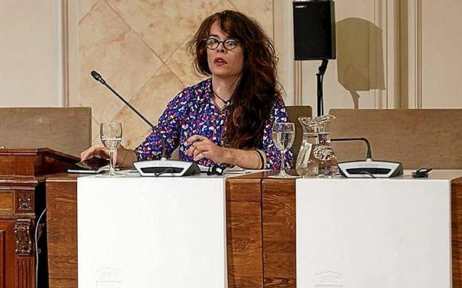 Aitzole Araneta, en la sesión de ayer.