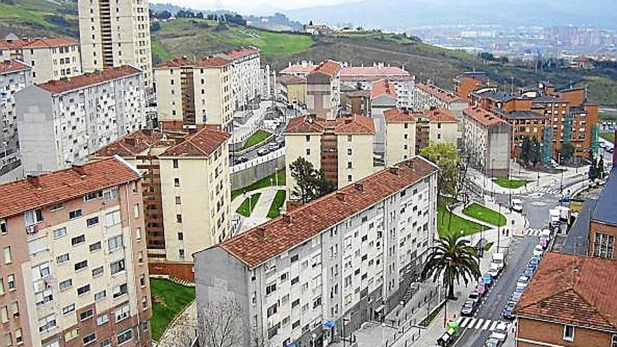 Vista aérea del núcleo de Otxarkoaga donde está prevista esta actuación.