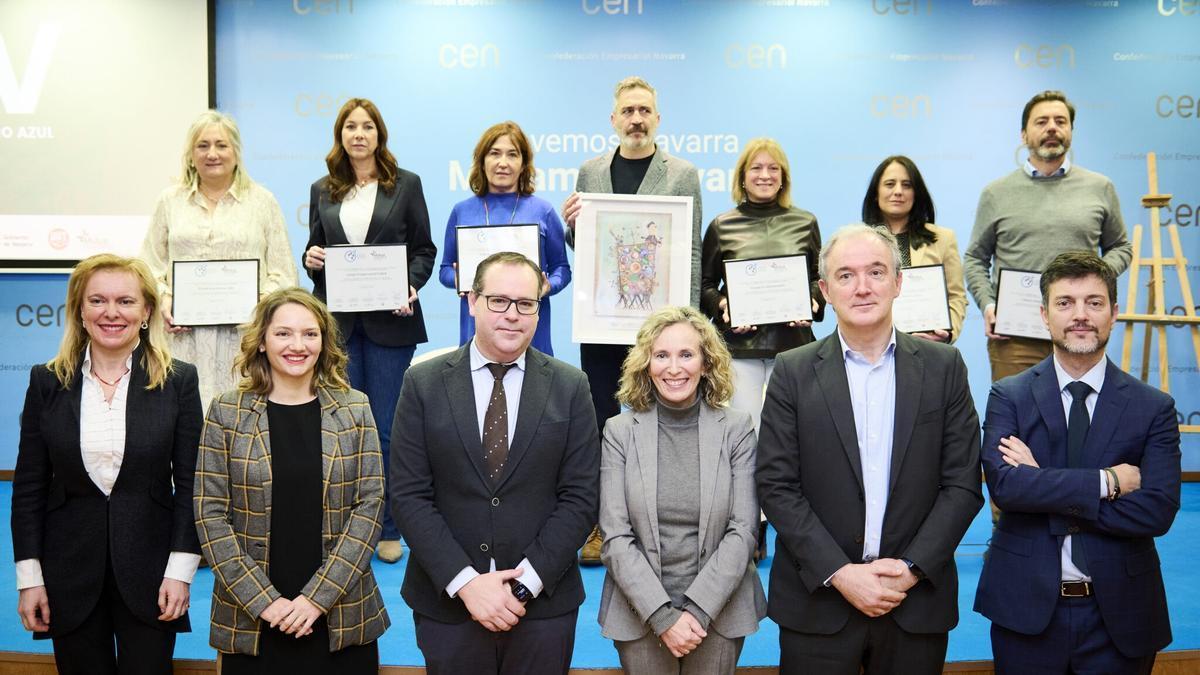 Foto de grupo en la entrega de premios