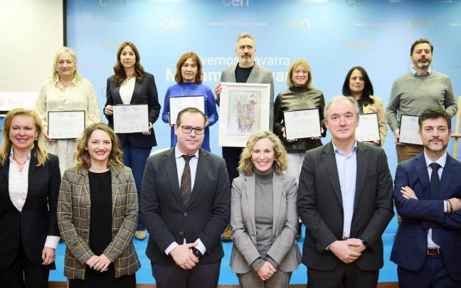 Foto de grupo en la entrega de premios