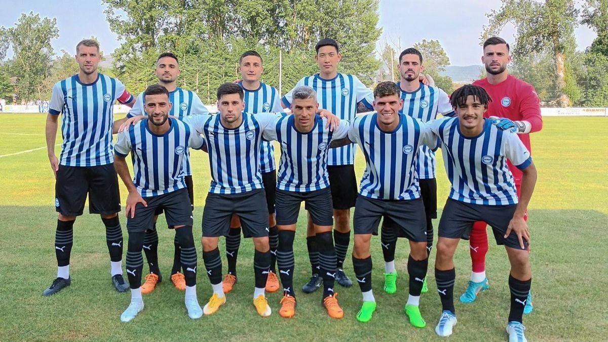 Once del Alavés en Medina de Pomar.