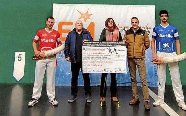 Uterga, Arruiz (F. Remonte), Silvia Lorea (EM Navarra), Leatxe (E-Remonte) y Jabalera, ayer en el Labrit.